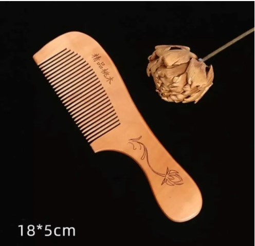 Wooden hair combs with handle